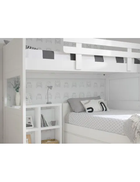 Beliche juvenil em L com gavetas | Envio gratuito!