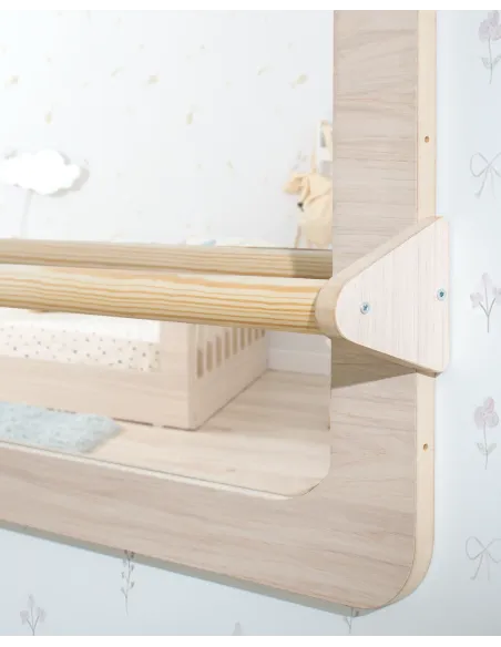 Espelho de madeira Montessori /