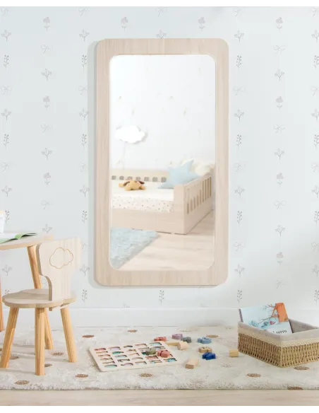 Espelho de madeira Montessori /