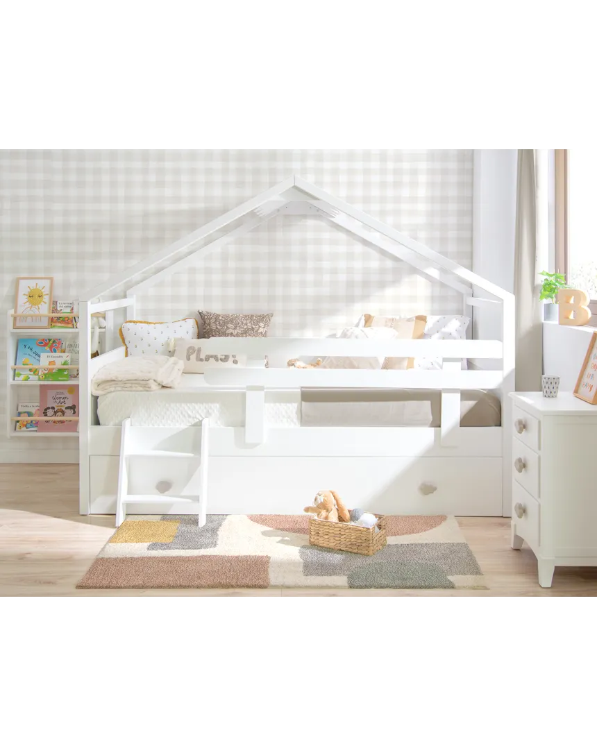 Quarto completo com cama dupla casinha | Movéis infantis