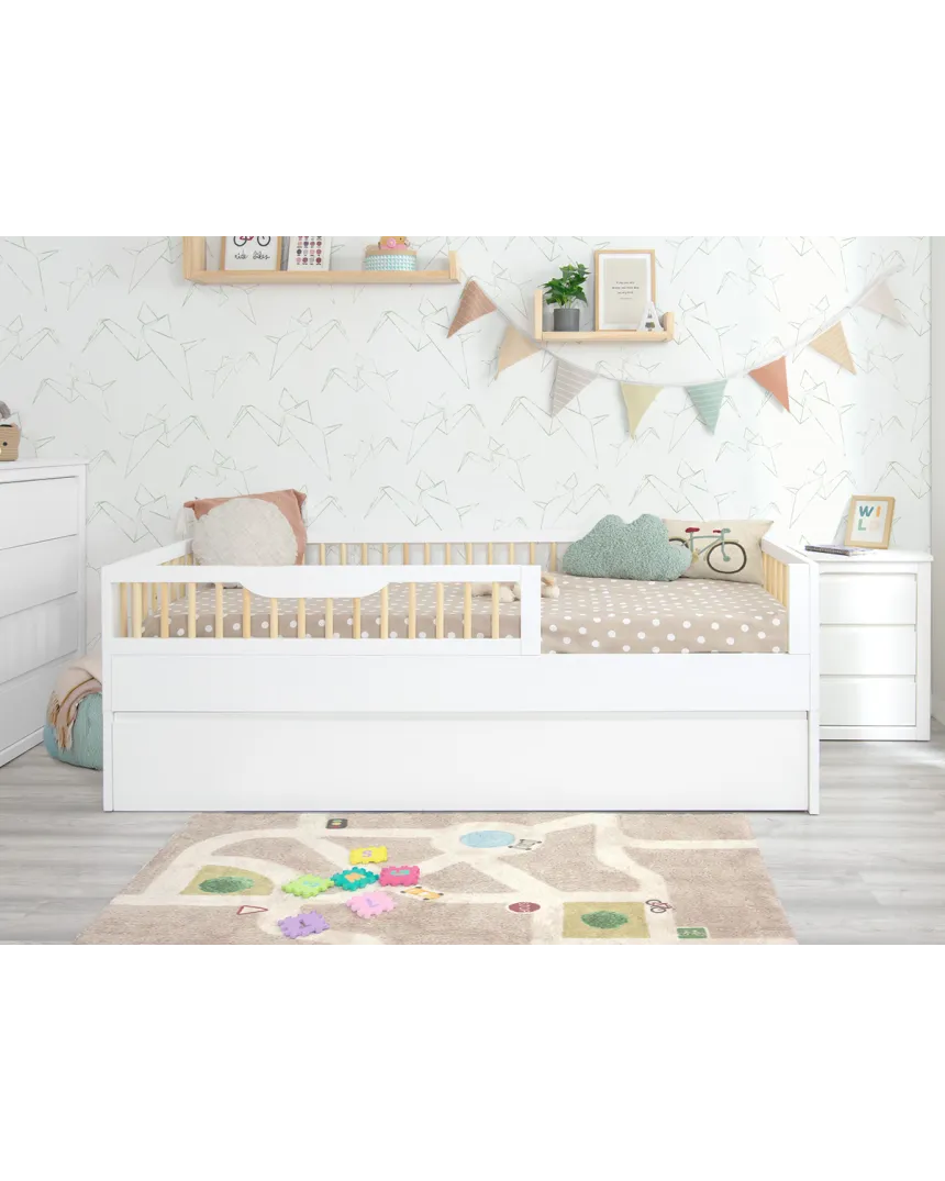 Quarto montessori com cama Sofía evolutiva | Móveis evolutivos