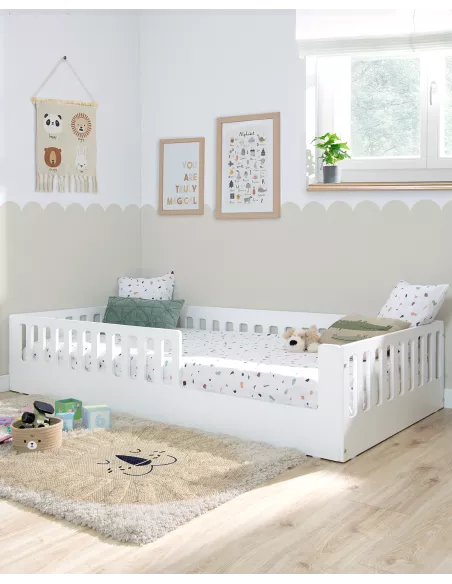 Quarto Montessori completo com cama Creta branca | Quarto Montessori