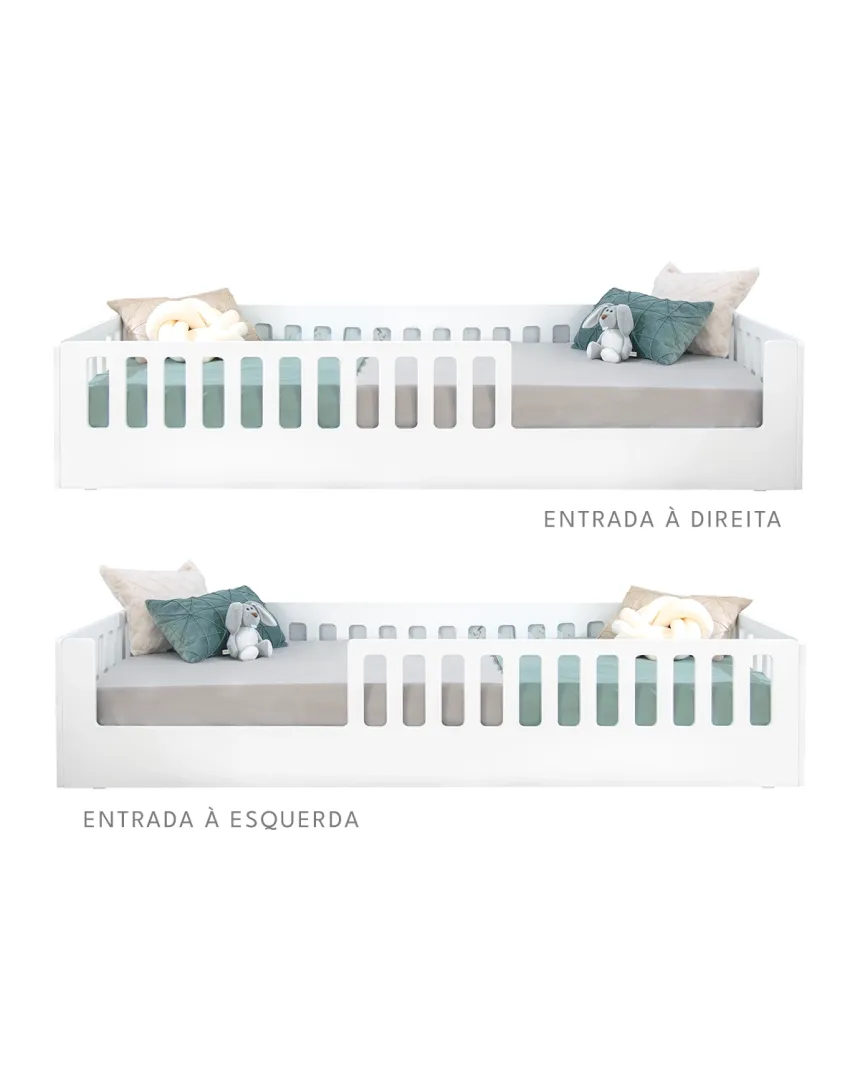 Quarto Montessori completo com cama Creta branca | Quarto Montessori