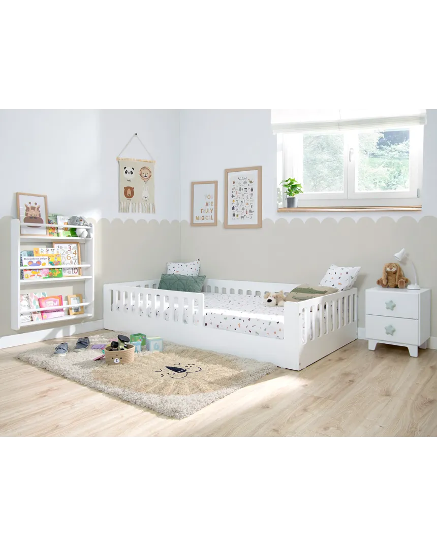 Quarto Montessori completo com cama Creta branca | Quarto Montessori