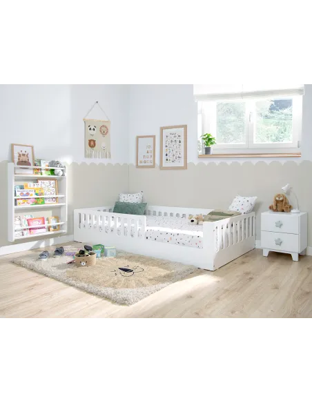 Quarto Montessori completo com cama Creta branca | Quarto Montessori