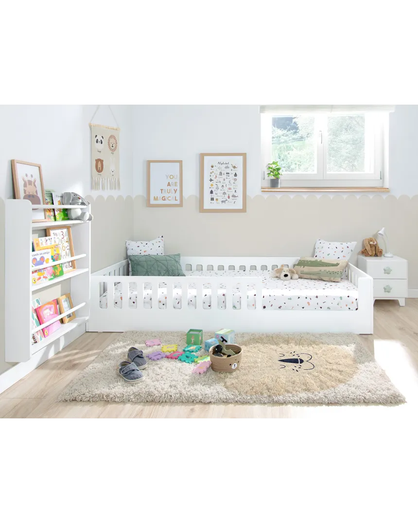 Quarto Montessori completo com cama Creta branca | Quarto Montessori