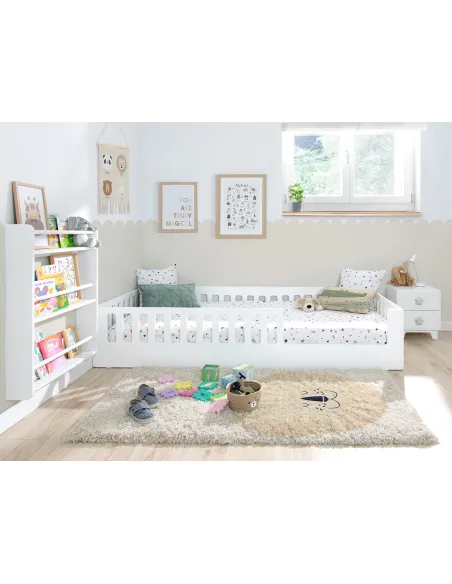 Quarto Montessori completo com cama Creta branca | Quarto Montessori