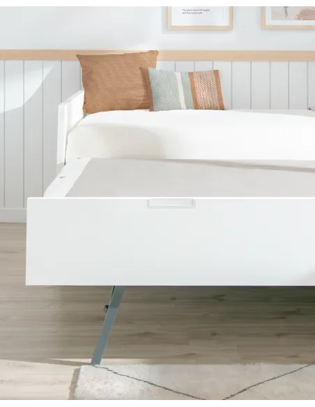 Cama dupla laminada branca 90 x 190cm | Entrega gratuita
