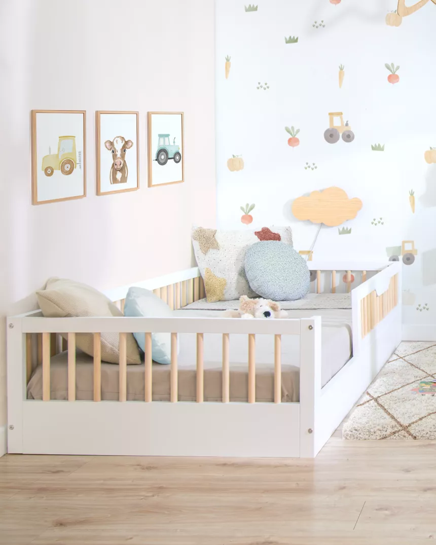 Quarto Montessori completo cama Sofía branca | Movéis Bainba