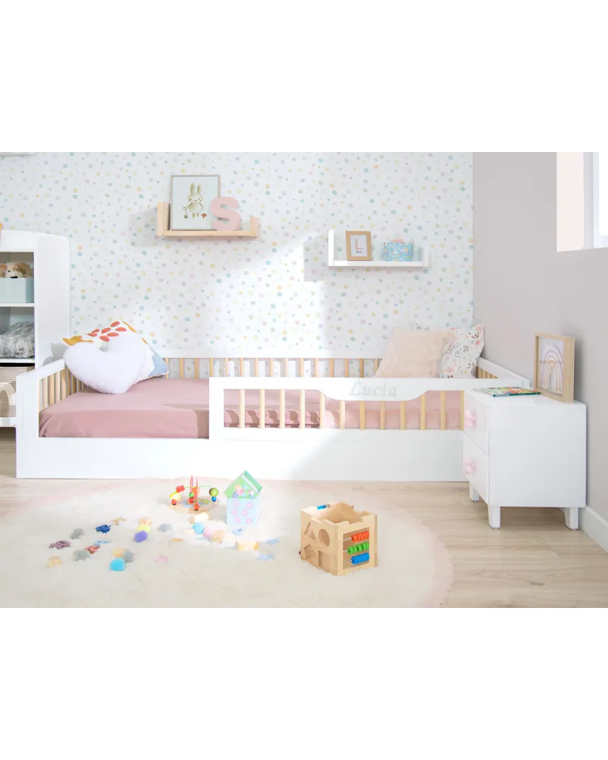 Quarto Montessori completo cama Sofía branca | Movéis Bainba