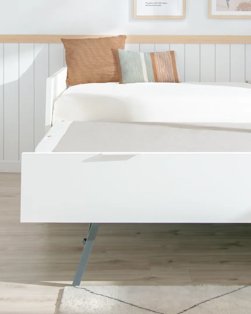 Cama dupla laminada branca 90 x 190cm | Entrega gratuita