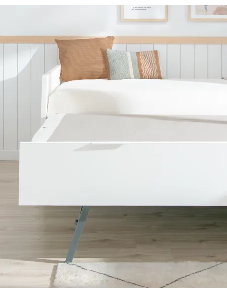 Cama dupla laminada branca 90 x 190cm | Entrega gratuita