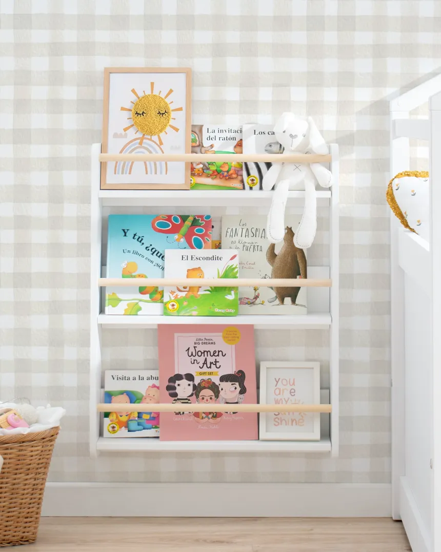 Biblioteca de parede Montessori Nórdica -Entrega gratuita