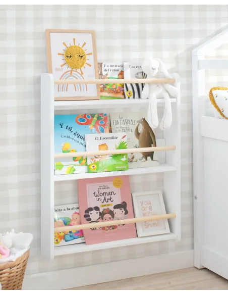 Biblioteca de parede Montessori Nórdica -Entrega gratuita