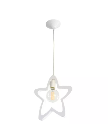 Candeeiro de teto infantil Estrela Branca