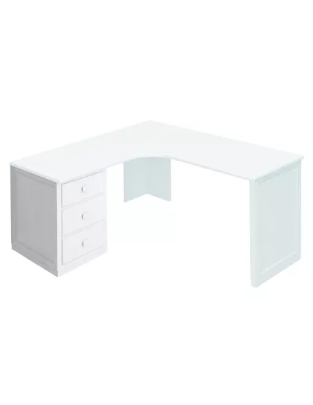 Secretária de canto com gaveteiro