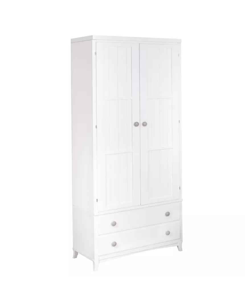 Roupeiro 2 portas com gavetas com pés