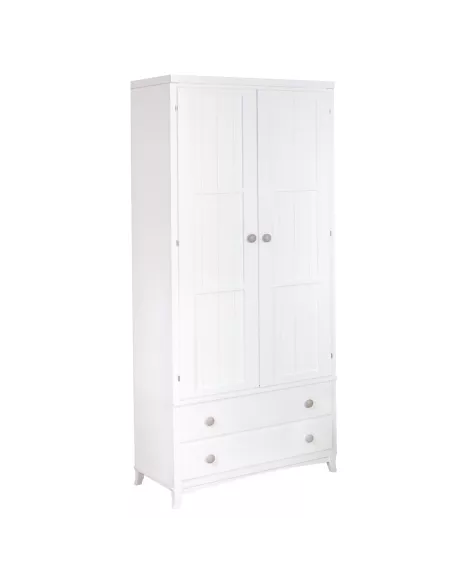 Roupeiro 2 portas com gavetas com pés