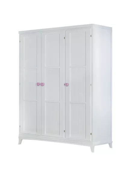 Roupeiro 3 portas com gavetas e pés