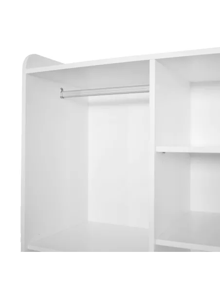 Roupeiro com barra para pendurar