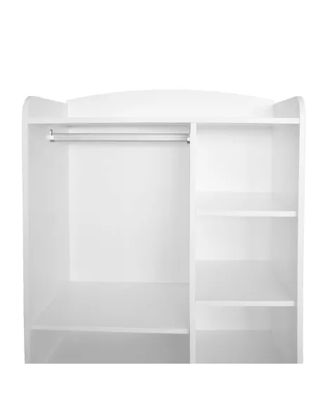 Roupeiro Montessori com barra para pendurar