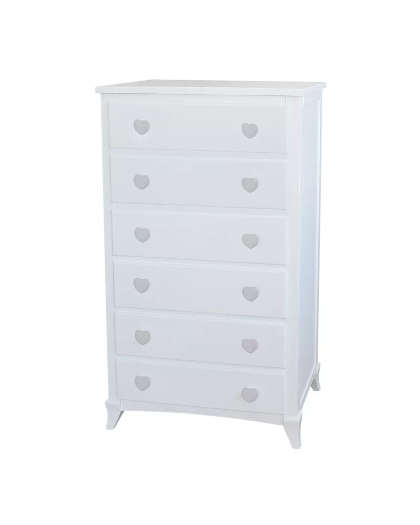 Camiseiro com puxadores corações cinzas