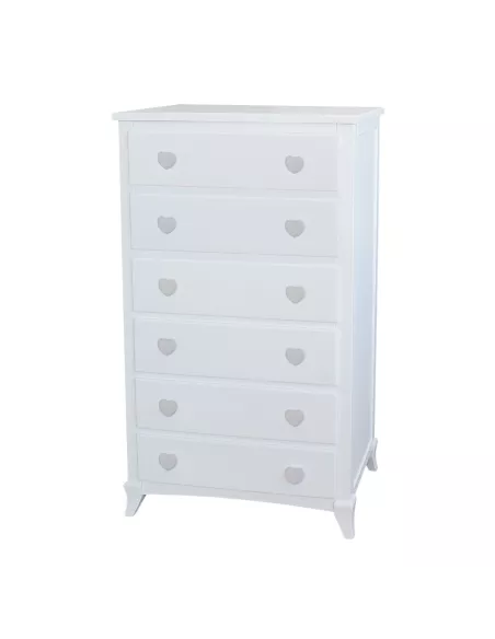 Camiseiro com puxadores corações cinzas