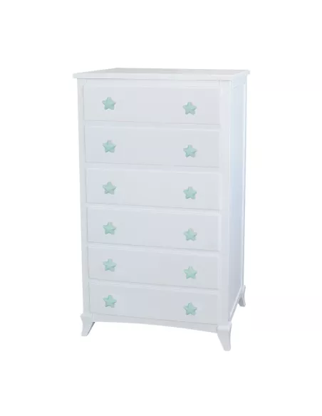 Camiseiro com puxadores estrelas menta