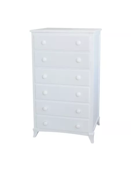 Camiseiro com puxadores redondos branco