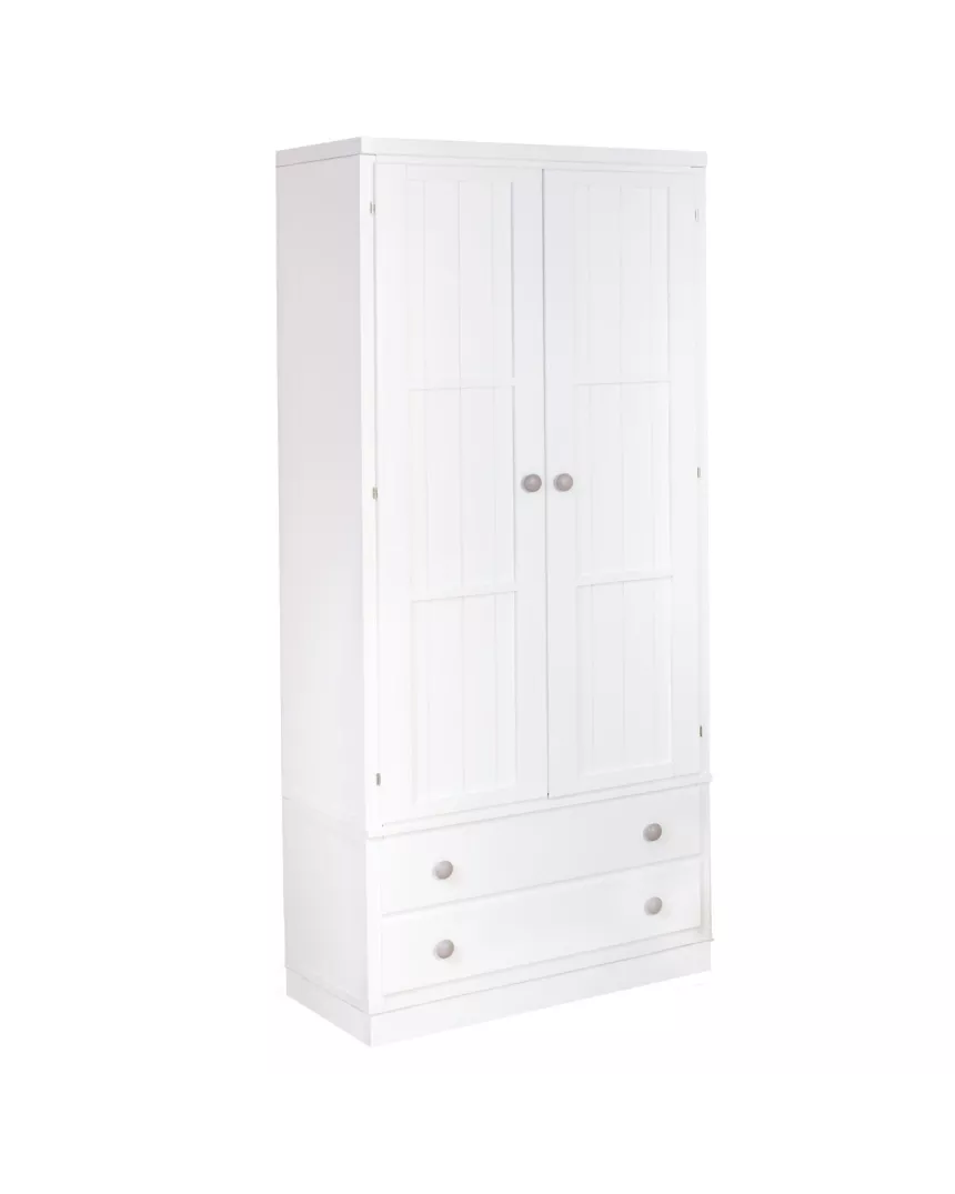 Roupeiro 2 portas com gavetas com pés 2