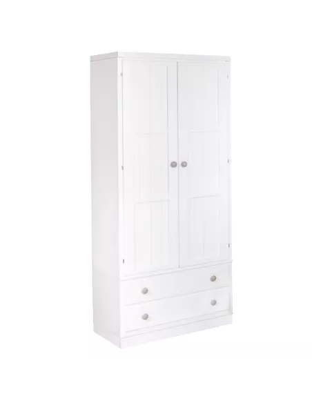 Roupeiro 2 portas com gavetas sem pés