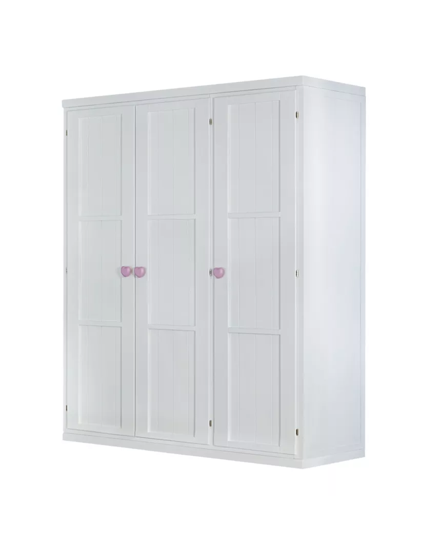 Roupeiro 3 portas com gavetas e pés 2