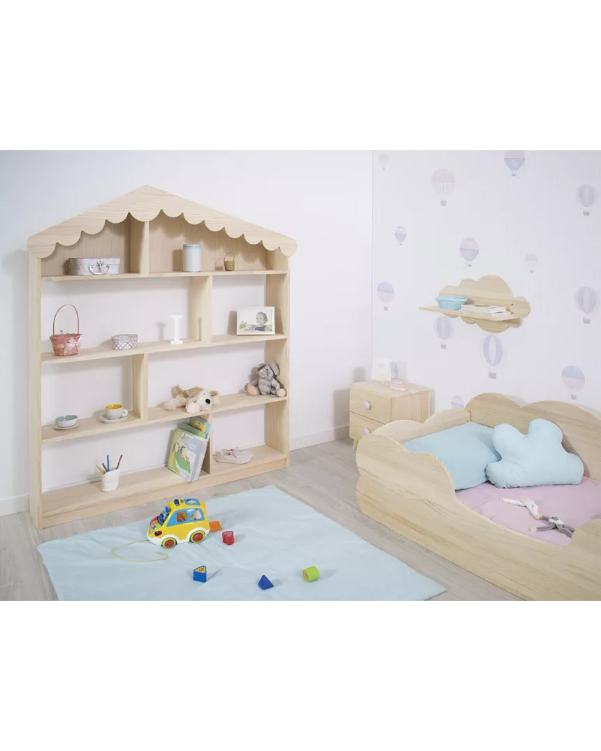 Quarto Montessori Nuvem Madeira Natural  2