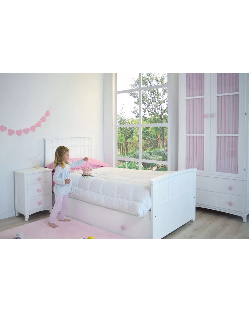 Roupeiro 2 portas com gavetas com pés 2