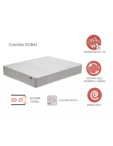Colchão Dubai 90 x 190 cm