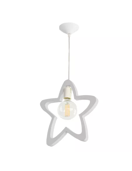 Candeeiro de teto infantil Estrela Cinza