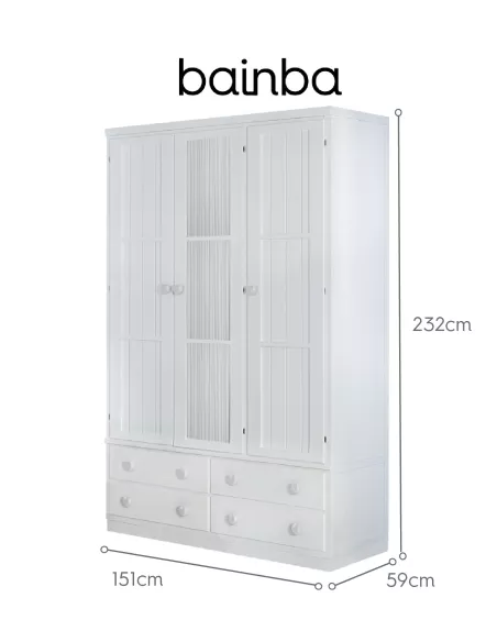 Medidas roupeiros cortinas brancas