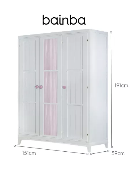 Medidas roupeiro cortinas rosa com pés