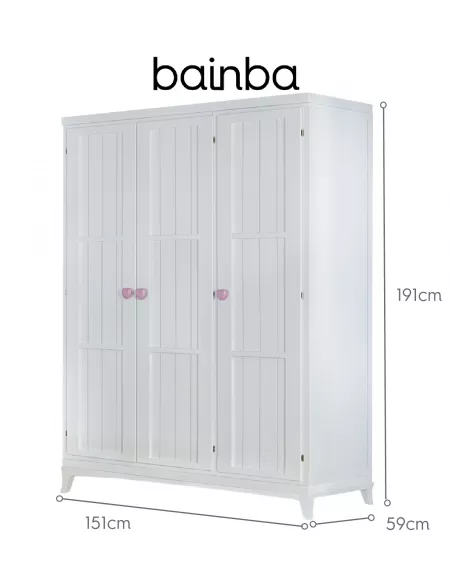 Roupeiro sem cortinas com pés