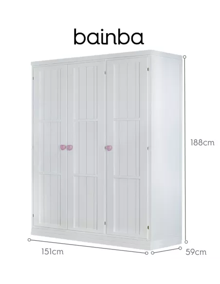 Roupeiro sem cortinas sem pés