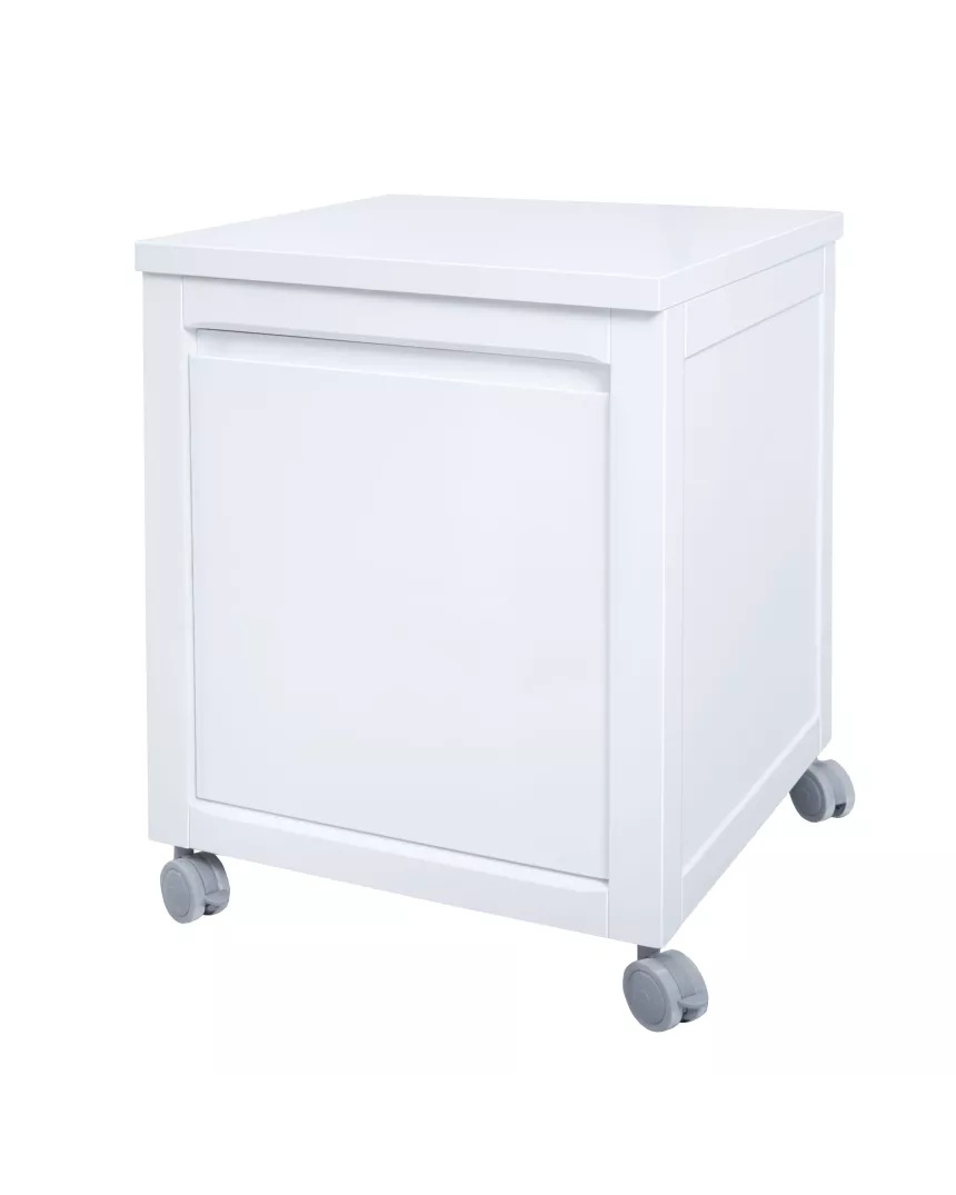 Mesa de cabeceira com rodas.  2 gavetas 2