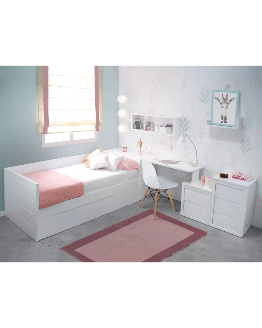 Quarto juvenil com cama dupla Lineal