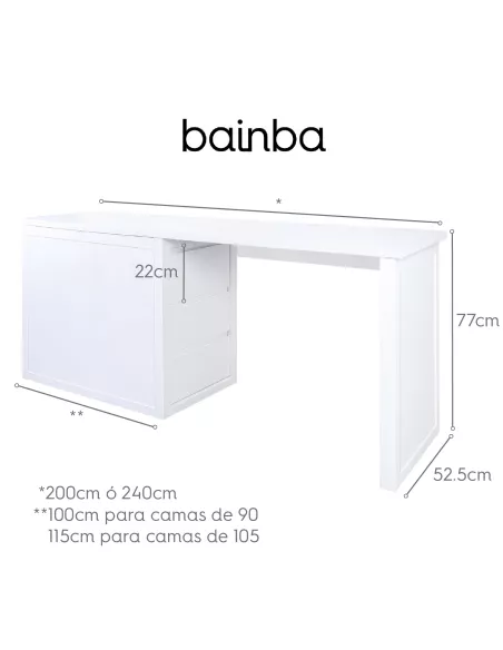Medidas secretária juvenil com gaveteiro