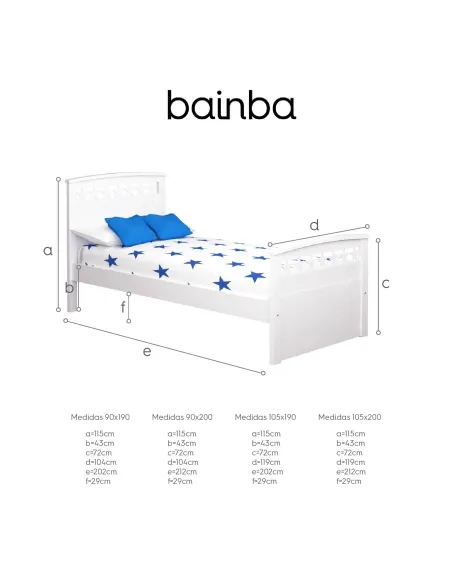 Medidas cama infantil estrelas