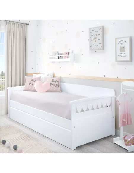 Quarto com cama dupla Corações