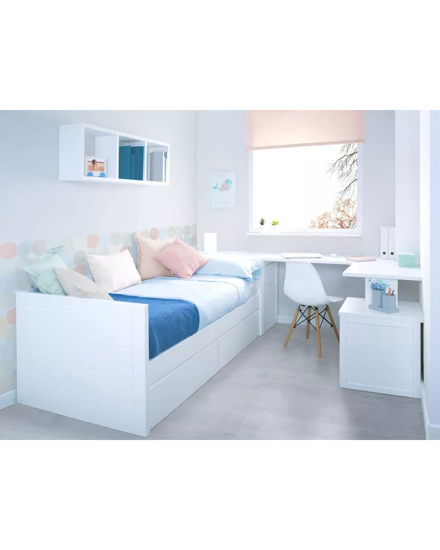 Quarto juvenil lineal Espaços Reduzidos