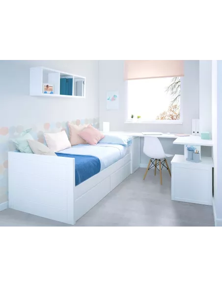 Quarto juvenil lineal Espaços Reduzidos