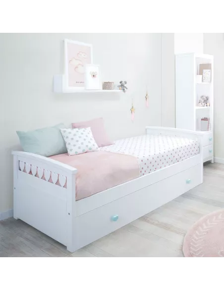 Cama dupla corações para meninas