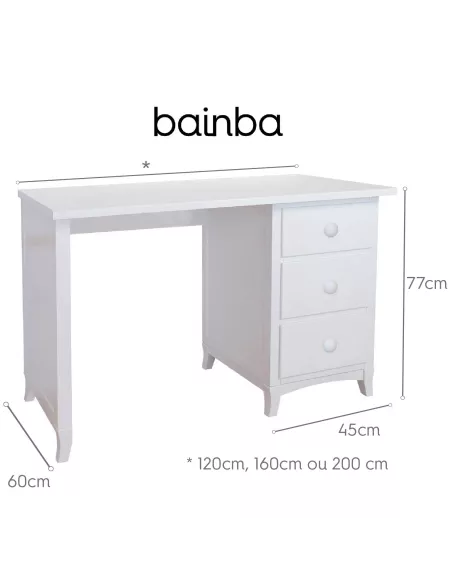 Medidas secretária com gaveteiro