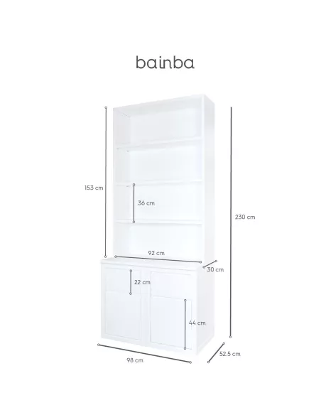 Estante dupla Lineal 4 gavetas